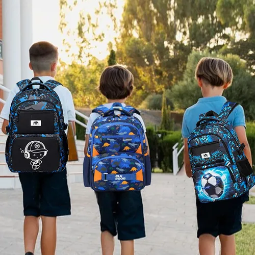 Vista 6 de Mochila preescolar para niños y niñas, bolsas escolares para niños y niñas, bolsas escolares para jardín de infantes
