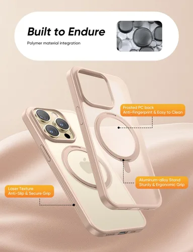 Vista 7 de MAGIC JOHN Soporte Magnético Invisible Giratorio 360° para Funda de iPhone 14 Pro [Agarre Antideslizante] [Compatible con MagSafe] 16 Pies