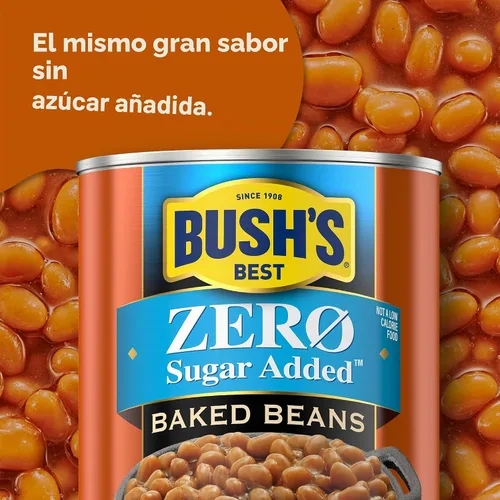 Vista 4 de Bush's Best Frijoles horneados sin azúcar, 15.8 onzas, (paquete de 12)