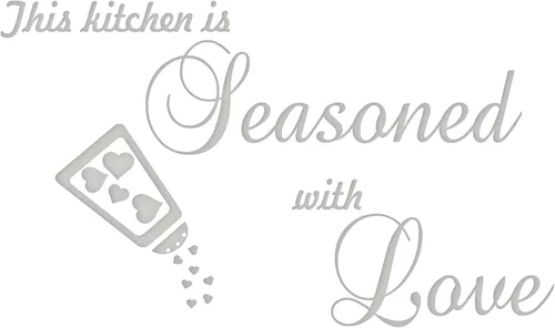 Vista 3 de VWAQ This Kitchen is Seasoned with Love - Adhesivo decorativo para pared, diseño de refranes de vinilo para comedor