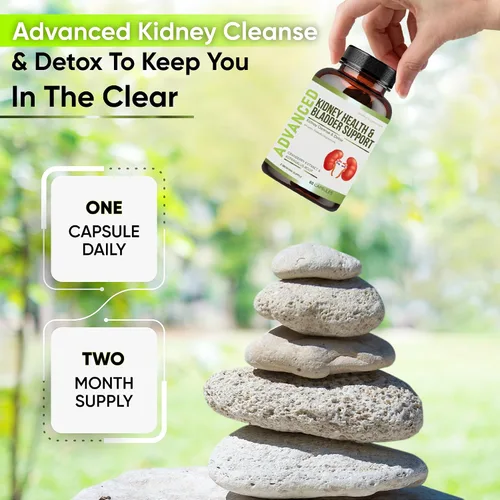 Vista 4 de Limpieza renal desintoxicación y reparación y apoyo de la vejiga: suplemento de apoyo renal para restauración renal con Chanca Piedra, arándano