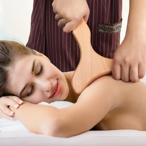 Vista 3 de Herramientas de Masaje de Terapia de Madera, Masajeador de Drenaje Linfático, Alivio del Dolor, Masajeador Multifuncional para Cuello, Espalda