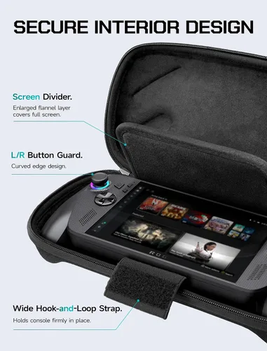 Vista 4 de JSAUX Funda de transporte para ROG Xbox Ally / ROG Xbox Ally X (2025), carcasa protectora compacta de carcasa rígida, accesorios de almacenamiento