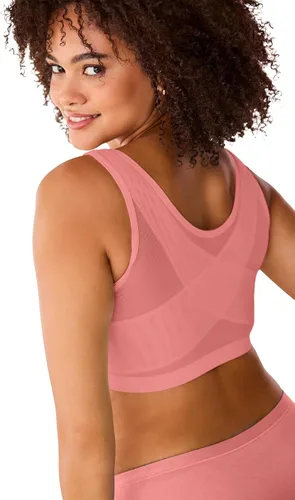 Vista 14 de Comfort Choice Sujetador de postura sin aros con cierre frontal de talla grande para mujer Negro