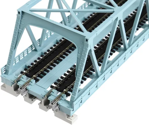 Vista 3 de Kato 20-436 N 9.764 in 9-3/4" Puente de doble vía del braguero, azul claro