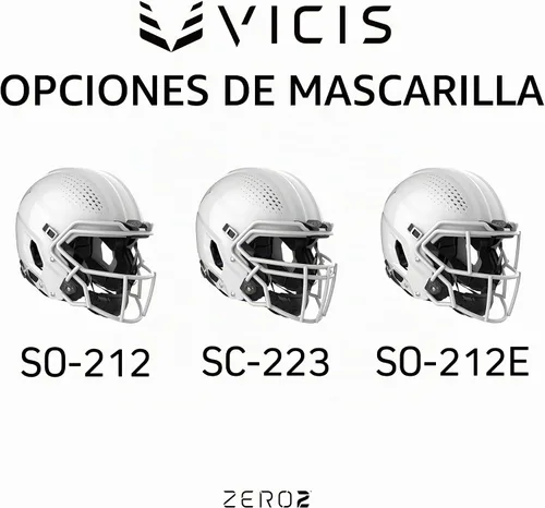 Vista 6 de VICIS ZERO2 Varsity Casco de Fútbol Americano Moldeado Negro Brillante