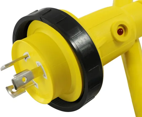 Vista 2 de Conntek 17105-025RE Marine Shore Power - Juego de cables de 30 amperios con indicador de luz (amarillo, 25 pies)