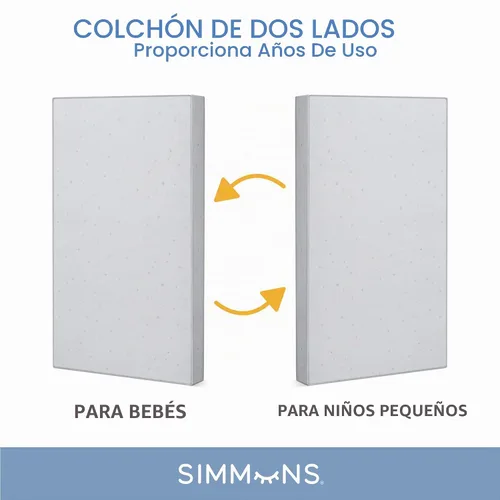 Vista 7 de Delta Children - Cama para niños pequeños Mickey Mouse 3D, azul + colchón de cuna de bebé de dos etapas Simmons Kids Silver Nights de doble cara