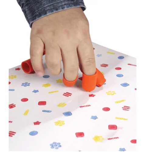 Vista 2 de READY 2 LEARN Dedales de sello – Juego de 24 – Sellos para niños – 8 patrones de bricolaje para planificadores, cuadernos, tarjetas y bordes