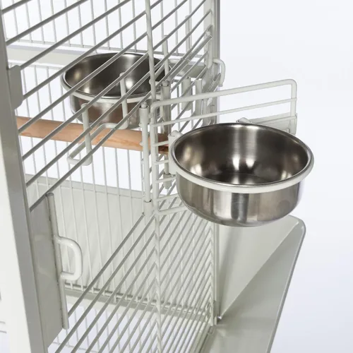 Vista 7 de Prevue Pet Products 34512 Dometop - Jaula para pájaros, pequeña, color blanco tiza