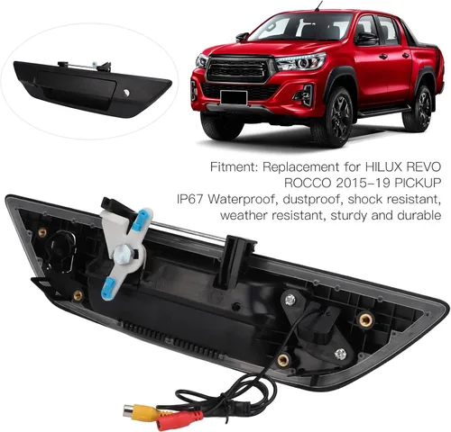 Vista 4 de Cámara de respaldo inversa, IP67 170° ángulo de visión nocturna cámara de respaldo del coche para 2015‑19 Pickup