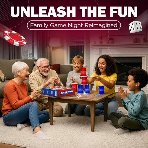 Vista 6 de Juego de fiesta de acción: 200 desafíos de habilidad para la construcción de equipos, noche de juegos familiares Juego completo para adultos