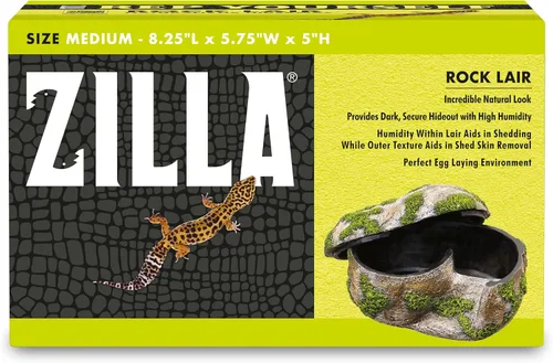 Vista 12 de Zilla Rock Lair Naturalistic Hide for Snakes and Lizards, Small Piel húmeda de reptil, retiene la humedad para el desprendimiento y la puesta