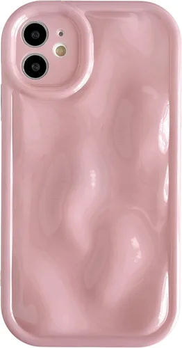 Vista 12 de Caseative Funda para iPhone 11, color negro Galjanoplastia de cromo suave de la burbuja del meteorito de la onda de la ondulación