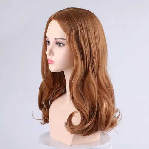 Vista 25 de Pelucas de disfraz de cosplay azul claro de 16 pulgadas para mujer, de 16 pulgadas, con flequillo lateral