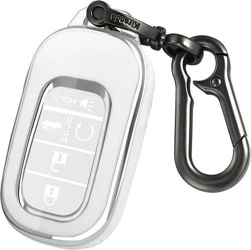 Vista 9 de Kirsnda para Honda funda para llavero, estuche con llavero, protección de TPU suave para llave/piel, 5 botones para 2022 2023 Accord Civic HR-V CR-V