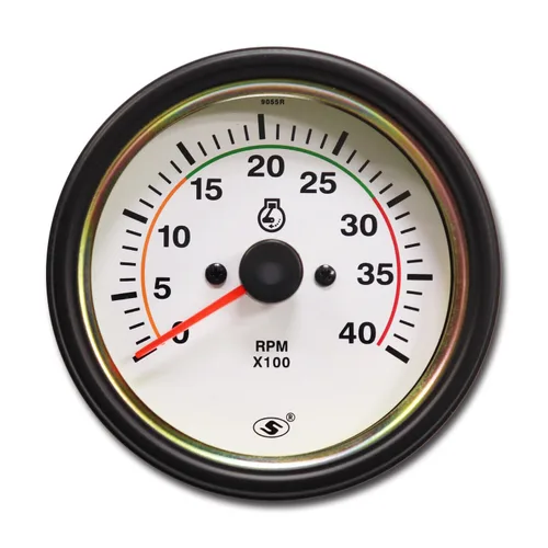 Vista 9 de Motor Meter Racing Universal Diesel Engine 85mm 3-3/8" Tacómetro para Alternador Terminal W 4000 RPM Dial Negro en Salpicadero 12/24 Volt Esfera