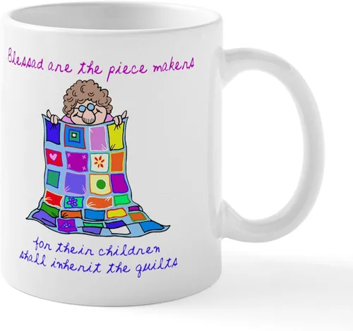 Vista 17 de CafePress I'd Rather Be Quilting Mug Taza de café de cerámica de 11 oz (11.0 fl oz)