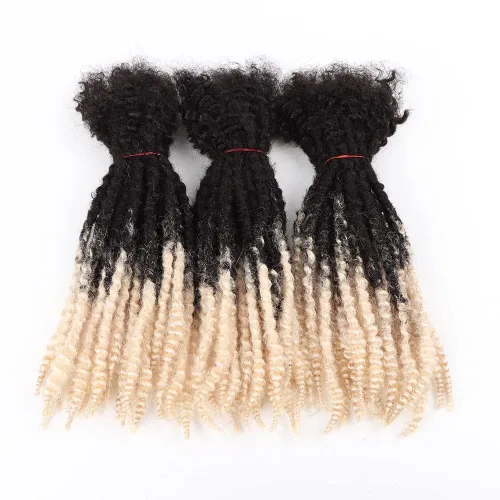 Vista 11 de Extensiones de cabello humano texturizado con extremos rizados, extensiones de cabello humano completamente hechas a mano para mujeres/hombres, se