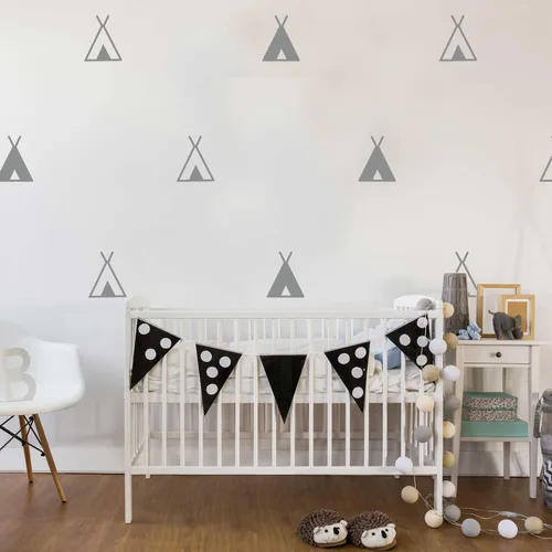 Vista 4 de Tribal Tipi de vinilo set – Beso Cut Calcomanía de Teepee by chromantics