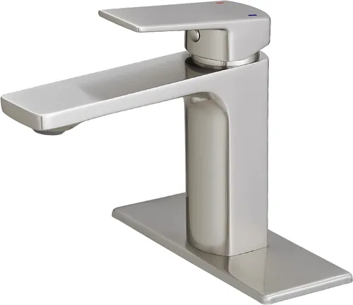 Vista 20 de VOTON - Grifo de fregadero de baño de oro cepillado con una sola manija y desagüe desplegable para lavabo de 1 agujero o 3 agujeros con placa