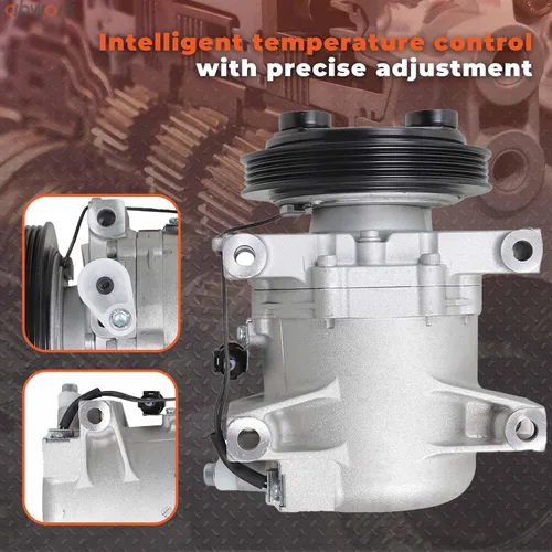 Vista 5 de labwork Compresor de CA con embrague de repuesto para Nissan Xterra 3.3L V6 2000-2004 Reemplazo para Nissan Frontier 3.3L V6 1999-2004 CO 10386C