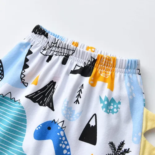 Vista 11 de Conjunto de 3 piezas de ropa de bebé recién nacido con estampado de manga larga + pantalones + sombrero