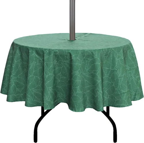 Vista 31 de Stripe Outdoor Tablecloth Water Resistant Polyester Fabric Table Cover with Zipper Umbrella Hole for Garden Patio Tabletop 60x84inch Rectangle,Black
