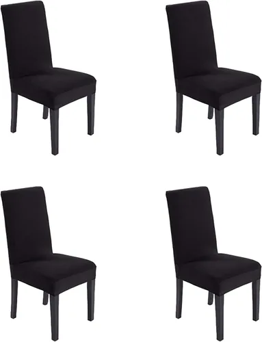 Vista 18 de Funda protectora de tela de elastano elástica extraíble y lavable para silla de comedor (color aguamarina, 6)