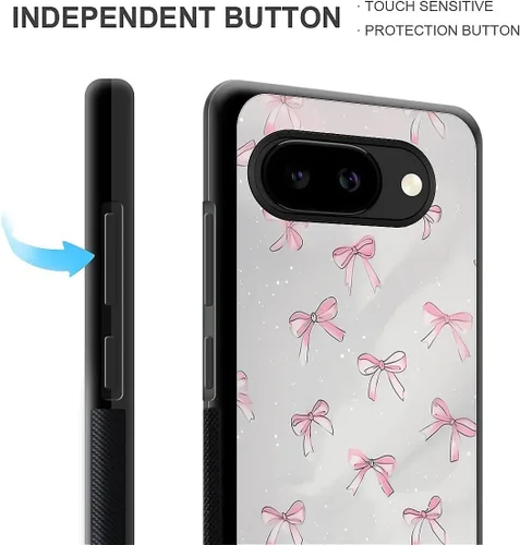 Vista 222 de Compatible con Google Pixel 4A 5G Mobile Case Creative Acrylic Panel trasero Silicona Protección Grip especialmente diseñado para Google Pixel 4A 5G