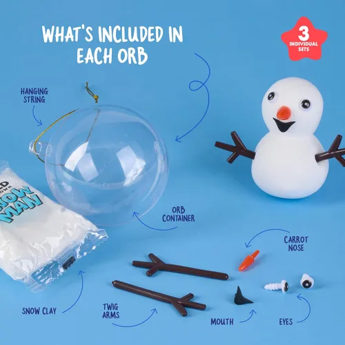 Vista 3 de Dan&Darci Kit de fabricación de muñeco de nieve para niños, kits de manualidades para niñas, niños, niños pequeños, niños, niños pequeños