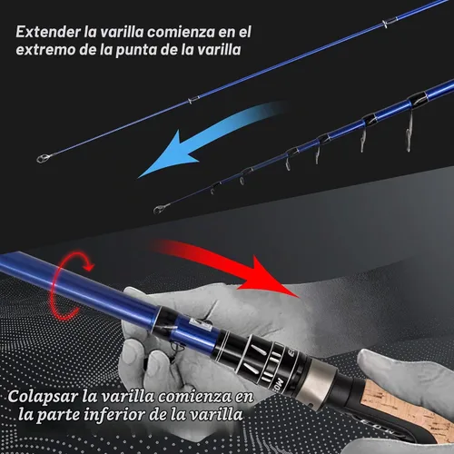 Vista 4 de EOW XPEDITE PRO Telescopic Fishing Rods, Spinning & Casting Poles