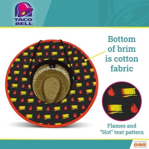Vista 6 de Concept One Taco Bell - Sombrero salvavidas de paja, natural, talla única