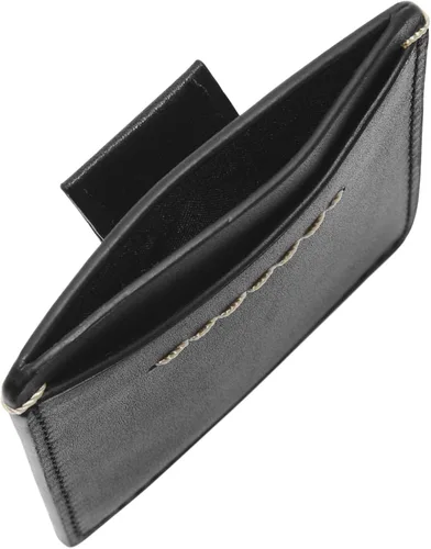 Vista 2 de Fossil Cartera minimalista de cuero para hombre, con bolsillo frontal