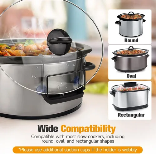 Vista 5 de Organizador de tapa de olla SOPHICO para cocinar, organizador de tapa de olla sin manos, estante de acero inoxidable con fregadero de silicona, se