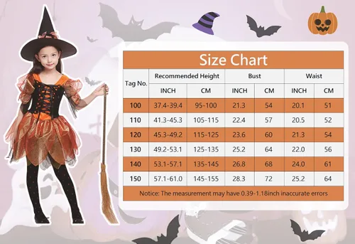 Vista 5 de Happy Cherry Disfraces de Halloween para niñas, disfraz de bruja de cuento de hadas, vestido de tutú elegante para cosplay