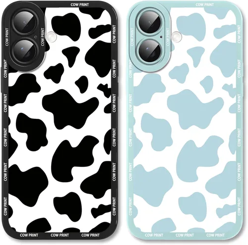 Vista 20 de Paquete de 2 bonitas fundas de teléfono para Apple iPhone 7/8 de 4.7 pulgadas, funda de silicona delgada y suave con estampado de vaca para mujer, a