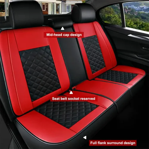 Vista 7 de Aoyade Car Seat Covers Fit for X1 Durable PU Leather Cushion Covers for 5 Seats Vehicle, Auto Interior Accessories Airbag Compatible,Black