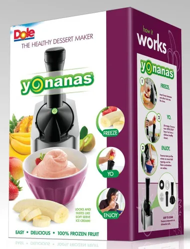 Vista 2 de Yonanas 901 máquina para hacer helados, negro y plateado