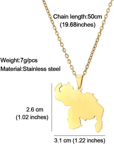 Vista 7 de SHOUJIQQ Collar con colgante de mapa de Venezuela Collar con dije de bandera étnica de Hip Hop de la República para mujeres y hombres, clavícula C