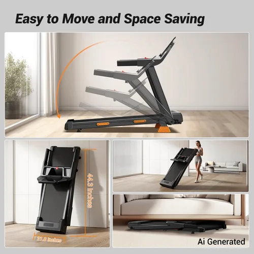 Vista 14 de LONTEK 18% Incline Treadmills for Home with Handle Bar