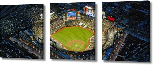 Vista 59 de TUMOVO Arte de pared en lienzo para estadio deportivo, arte de pared de campo Wrigley en Chicago, pinturas de Chicago, impresiones sobre lienzo