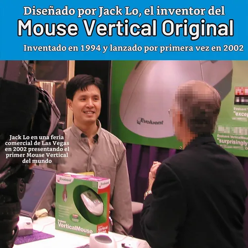 Vista 3 de Evoluent – Inventor del ratón vertical – VM4S Ratón vertical ergonómico mano derecha Pequeño USB con cable, esculpido para mayor comodidad, reduce