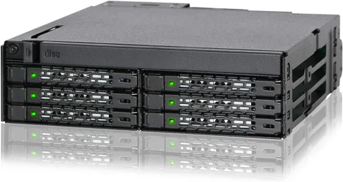 Vista 10 de ICY DOCK Full Metal 2 Bay 2.5" SAS/SATA HDD & SSD Backplane Cage con bandeja ODD delgada y bandejas de bloqueo para bahía externa de 5.25