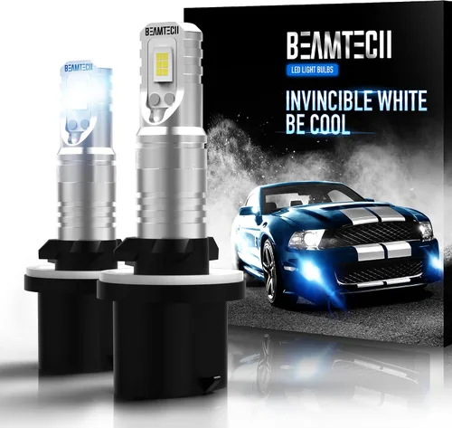 Vista 9 de BEAMTECH Bombilla LED antiniebla H1, tamaño mini 1:1, 16 chips mejorados, extremadamente brillante, 2800 lúmenes, 6500 K, xenón blanco