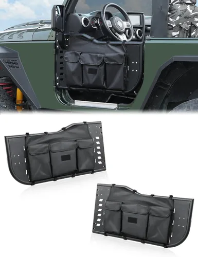 Vista 10 de JROAD Wrangler JK - Puertas tubulares de verano para Jeep Wrangler JK Unlimited de 2 puertas (excluye los modelos JL y JT) Puertas delanteras 2