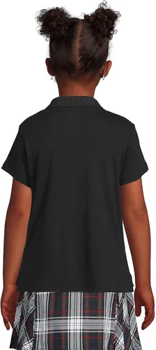Vista 2 de Lands' End Camisa polo de manga corta para niñas de uniforme escolar