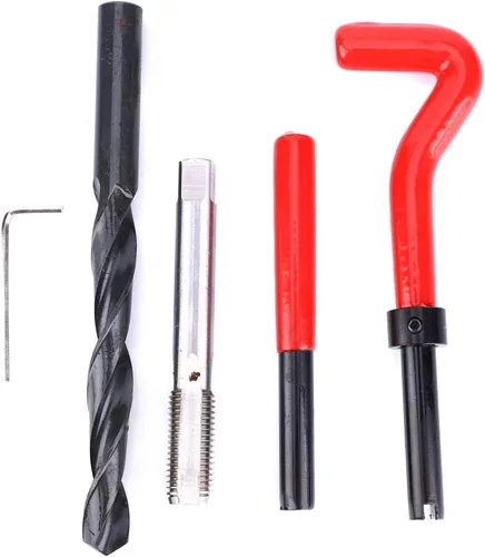 Vista 4 de Oumefar Kit de reparación de roscas M12 x 1.5, kit de reparación de roscas métricas, kit de reparación de roscas de rosca M12 x 1.5, kit