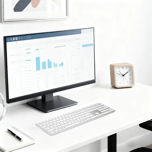Vista 5 de Teclado Bluetooth inalámbrico multidispositivo-QWERTY plateado blanco
