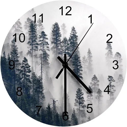 Vista 39 de Reloj de Pared de Flores Silencioso Sin Tictac Operado por Batería, Caricatura de los 70s Linda Flor Abstracta Pastel Margarita Reloj Floral
